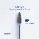 TUNGSTEN CARBIDE BUR FOR CVD COATING - CROSS CUT STANDARD
