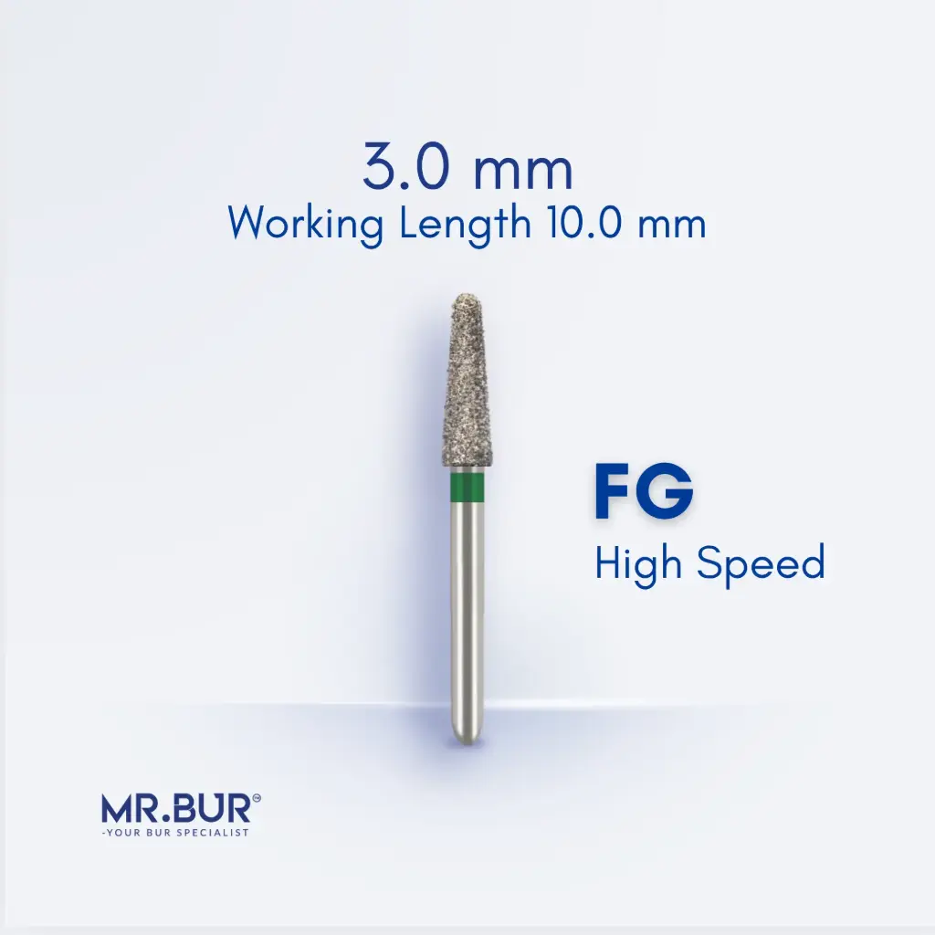 FG DIAMOND TAPER ROUND END 