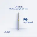 FG DIAMOND TAPER FLAT END SUPER FINE